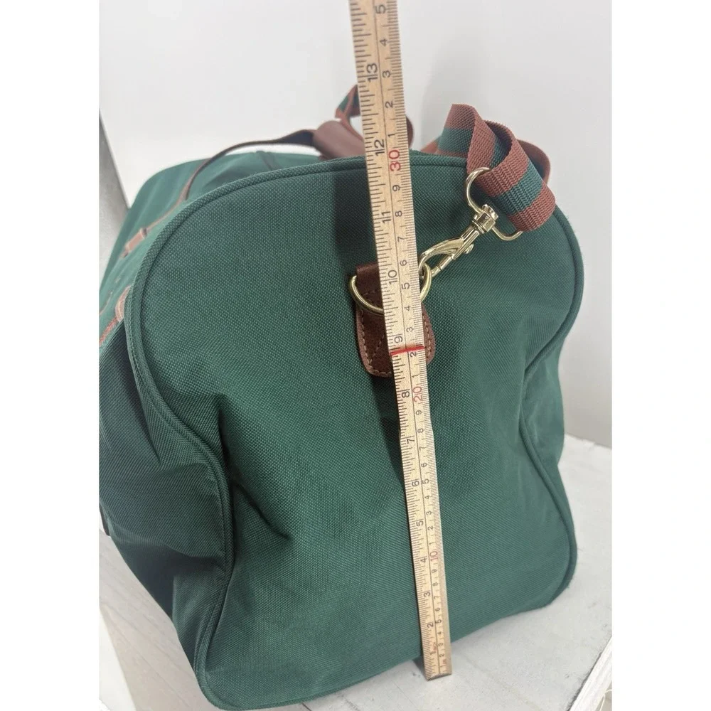 VTG Polo Ralph Lauren Fragrance Duffel Bag Green Nylon Canvas Weekender Pony 20